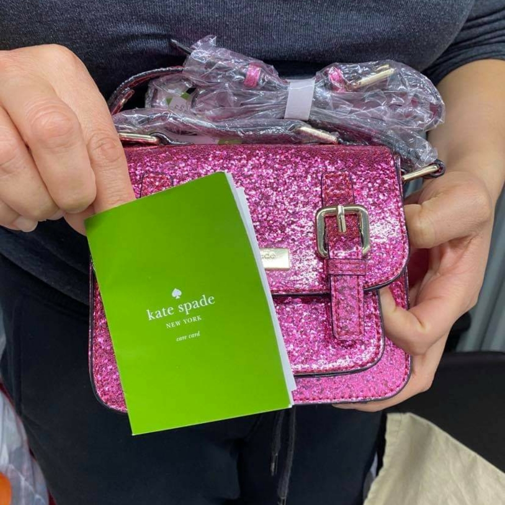PINK KATE SPADE GLITTER PURSE
